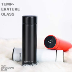 LED Temperature Display Water Bottle Stars Design | Smart Stainless Steel Vacuum 500ml Flask | Random Color